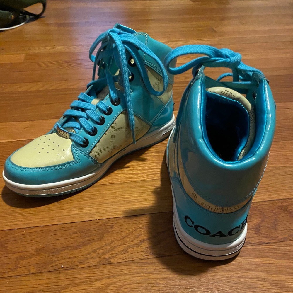 Women’s Coach leather high tops